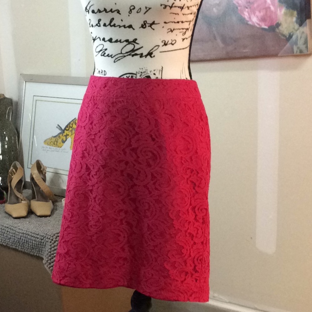 Lined lace skirt
